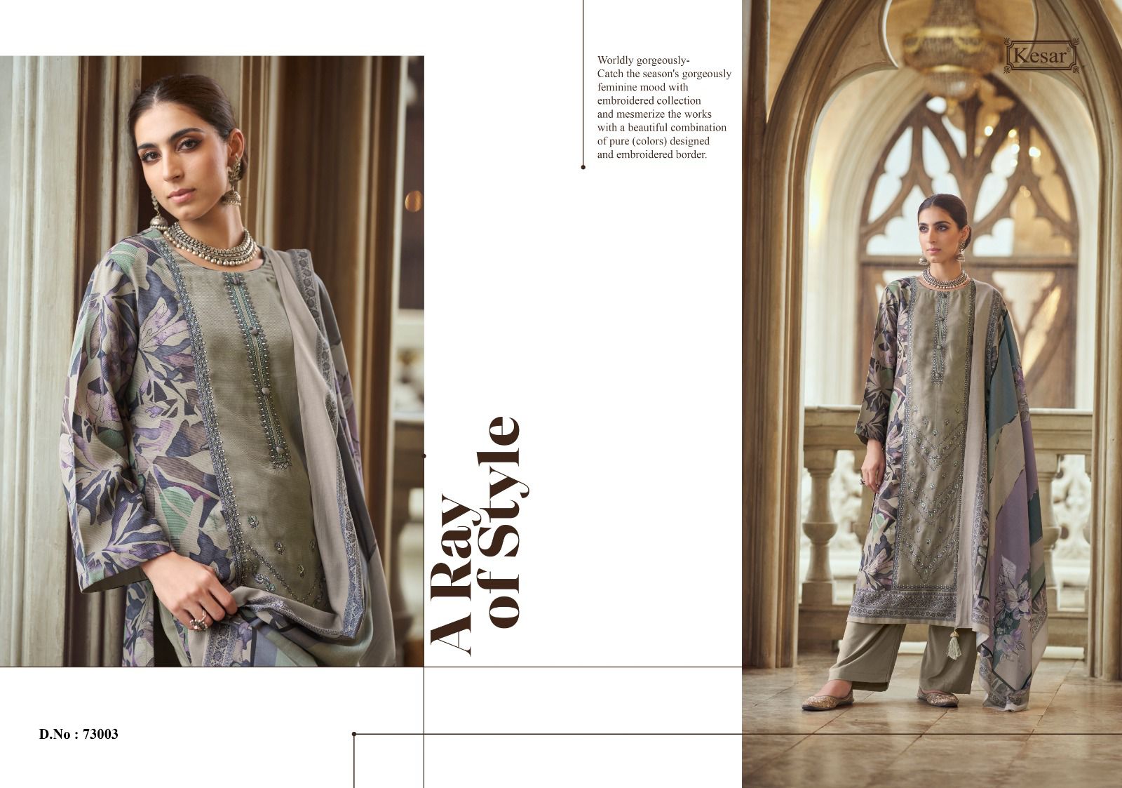 Maria Kesar Pure Pashmina Suits Wholesale Rate