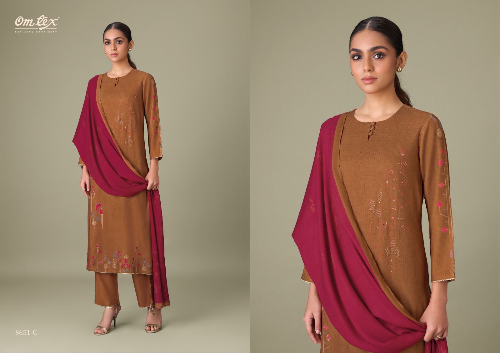 Maria Omtex Pashmina Suits Exporter Gujarat