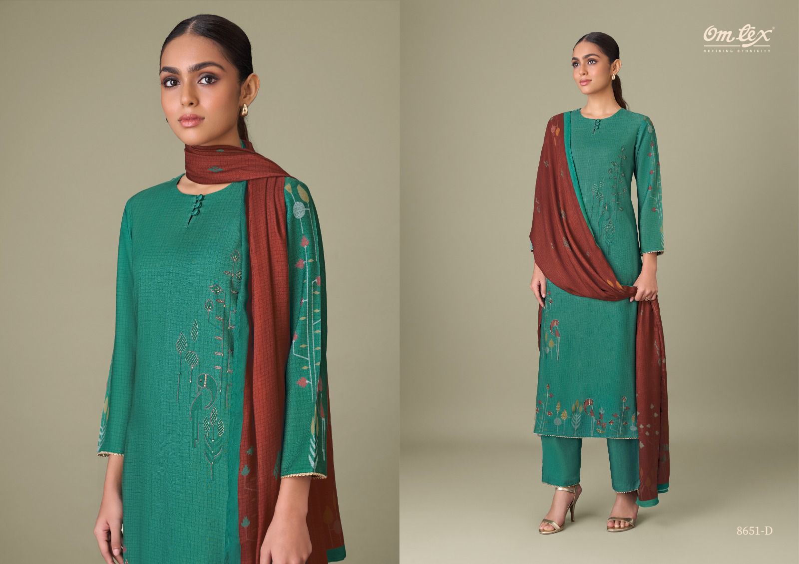 Maria Omtex Pashmina Suits Exporter Gujarat