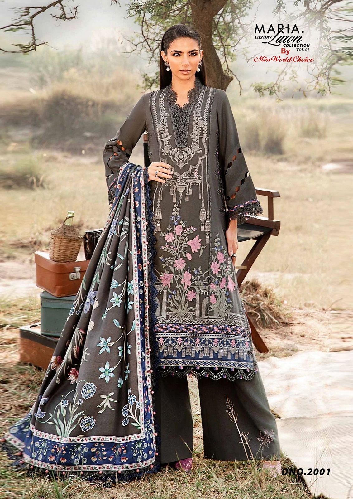 Maria Vol 2 Luxury Lawn Collection Miss World Choice Cotton Karachi Salwar Suits Manufacturer Ahmedabad