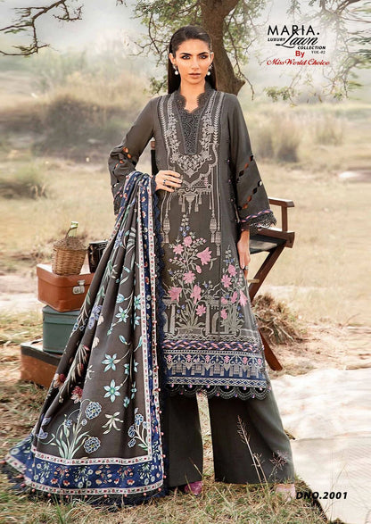 Maria Vol 2 Luxury Lawn Collection Miss World Choice Cotton Karachi Salwar Suits Manufacturer Ahmedabad
