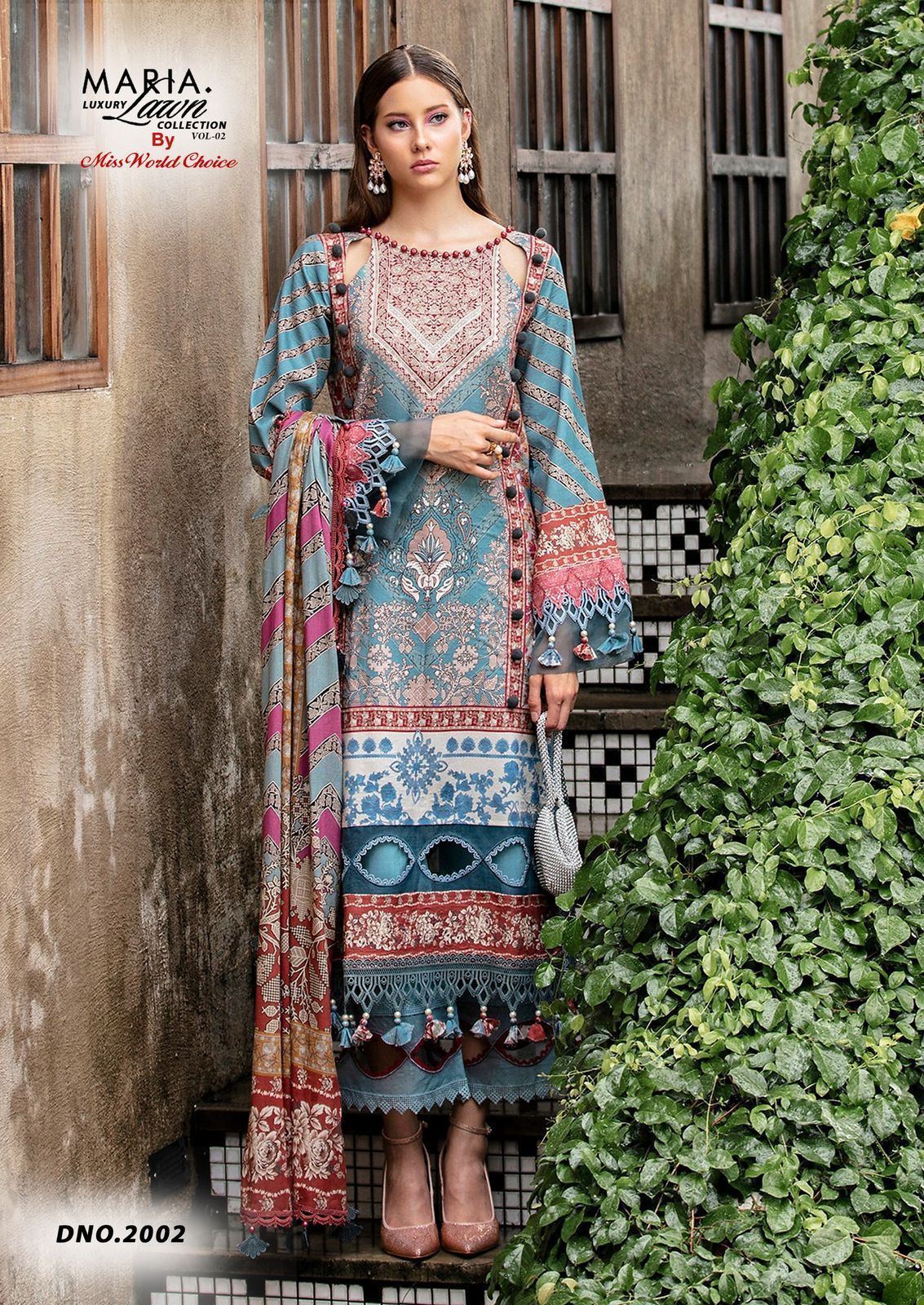 Maria Vol 2 Luxury Lawn Collection Miss World Choice Cotton Karachi Salwar Suits Manufacturer Ahmedabad