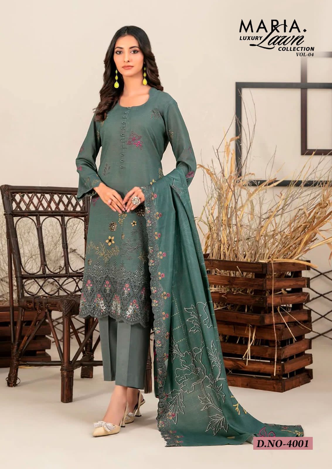 Maria Vol 4 Miss World Choice Heavy Lawn Karachi Salwar Suits Wholesale Price