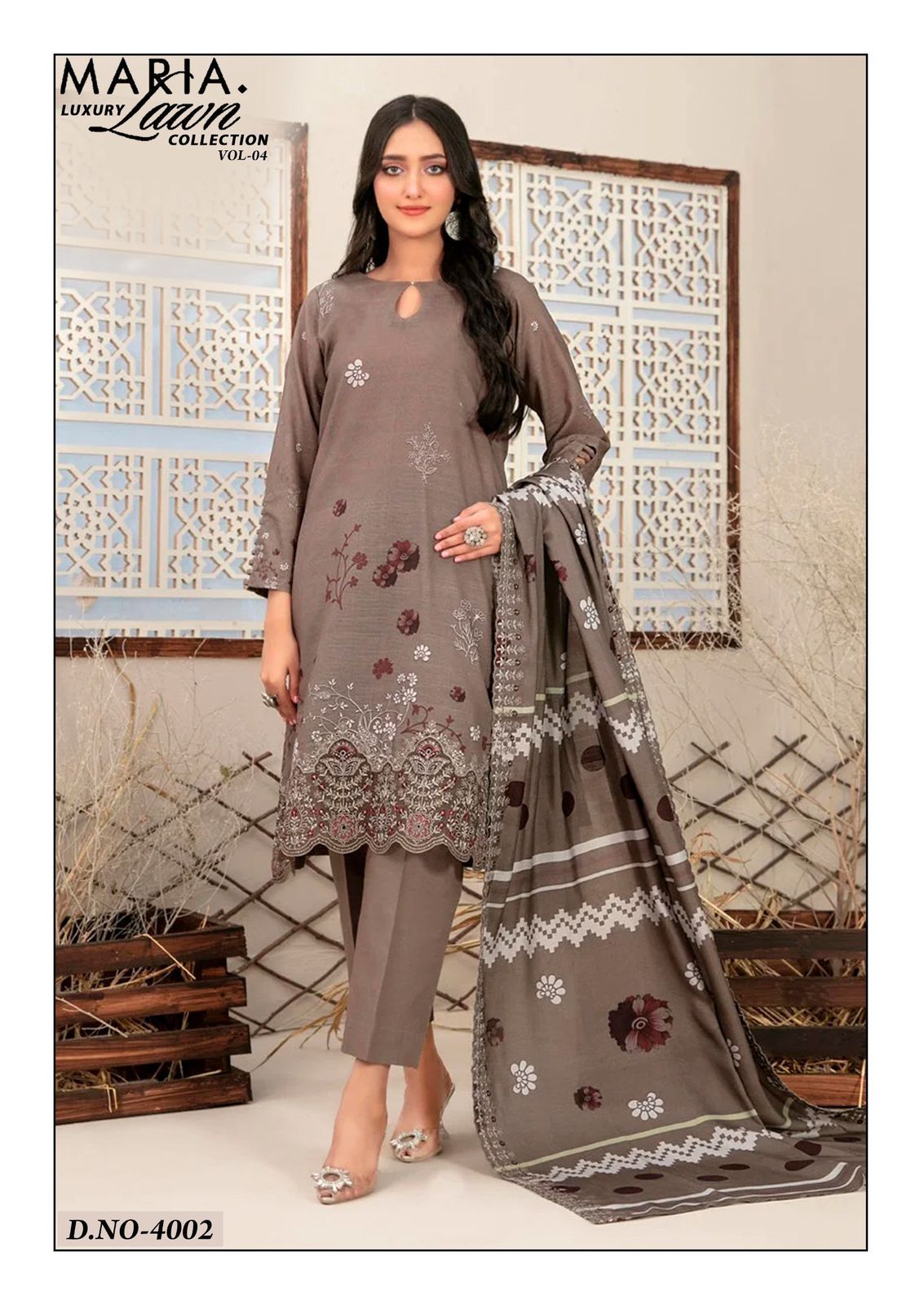 Maria Vol 4 Miss World Choice Heavy Lawn Karachi Salwar Suits Wholesale Price