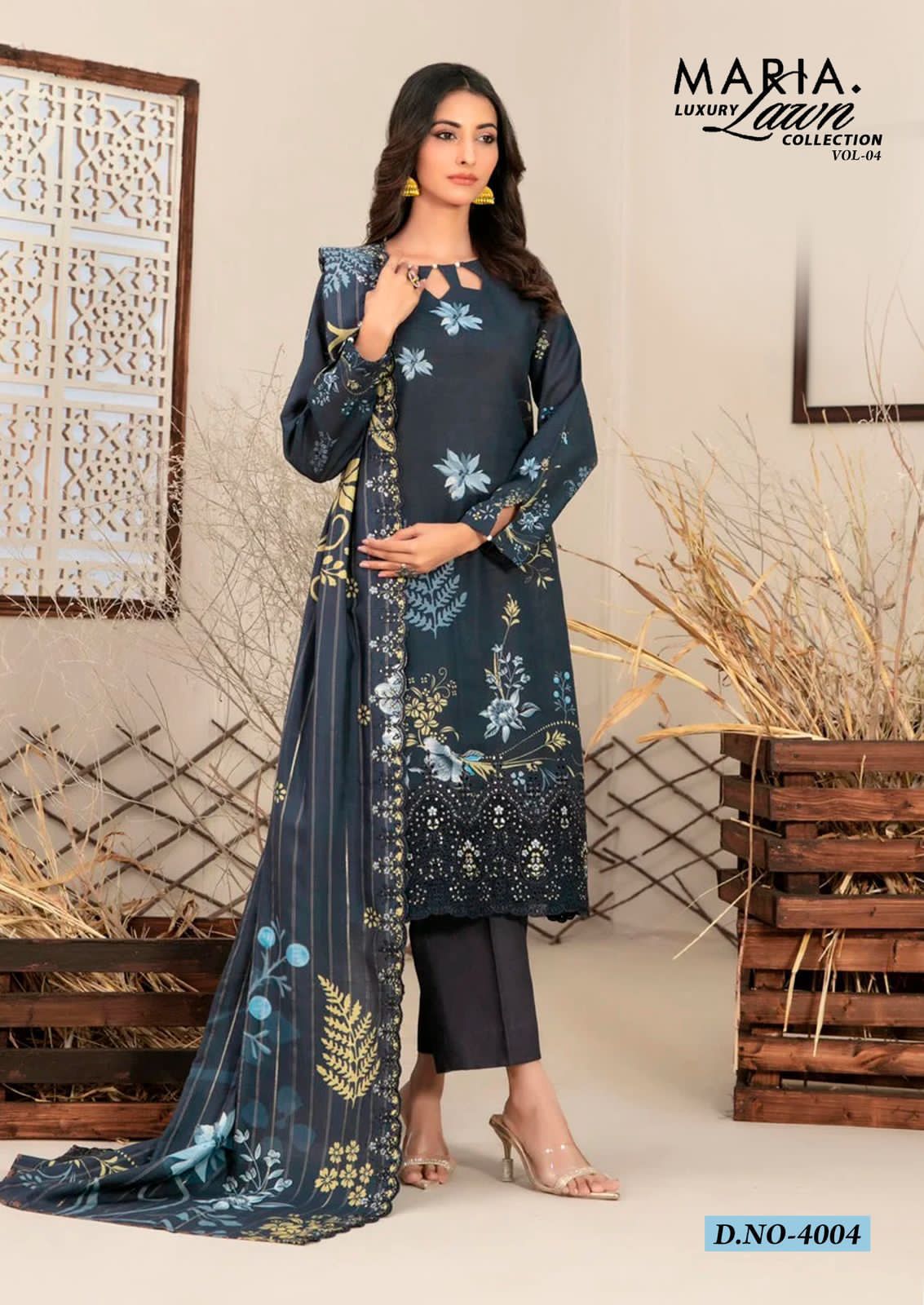 Maria Vol 4 Miss World Choice Heavy Lawn Karachi Salwar Suits Wholesale Price