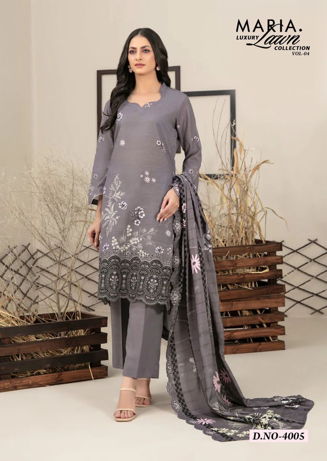 Maria Vol 4 Miss World Choice Heavy Lawn Karachi Salwar Suits Wholesale Price