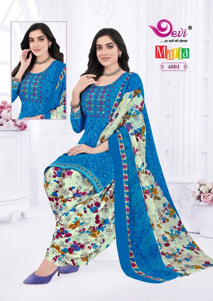 Maria Vol 4 With Lining Devi Indo Readymade Cotton Patiyala Suits Supplier