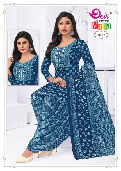 Maria Vol 7 With Lining Devi Indo Readymade Cotton Patiyala Suits Supplier Ahmedabad