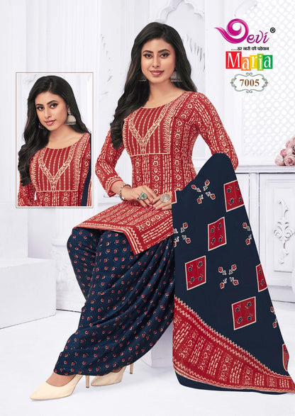 Maria Vol 7 With Lining Devi Indo Readymade Cotton Patiyala Suits Supplier Ahmedabad