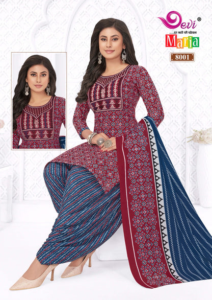 Maria Vol 8 With Lining Devi Indo Readymade Cotton Patiyala Suits Supplier