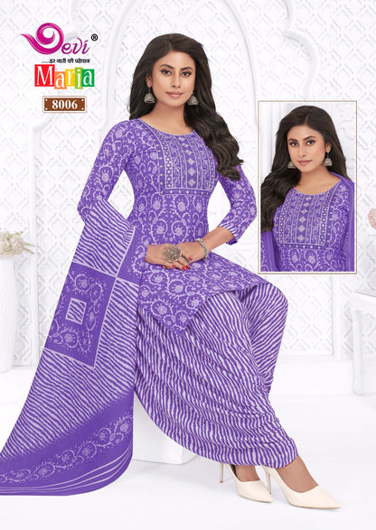 Maria Vol 8 With Lining Devi Indo Readymade Cotton Patiyala Suits Supplier