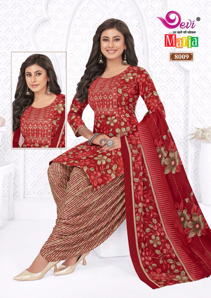 Maria Vol 8 With Lining Devi Indo Readymade Cotton Patiyala Suits Supplier