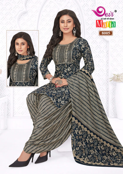 Maria Vol 8 With Lining Devi Indo Readymade Cotton Patiyala Suits Supplier