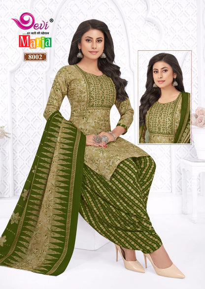 Maria Vol 8 With Lining Devi Indo Readymade Cotton Patiyala Suits Supplier