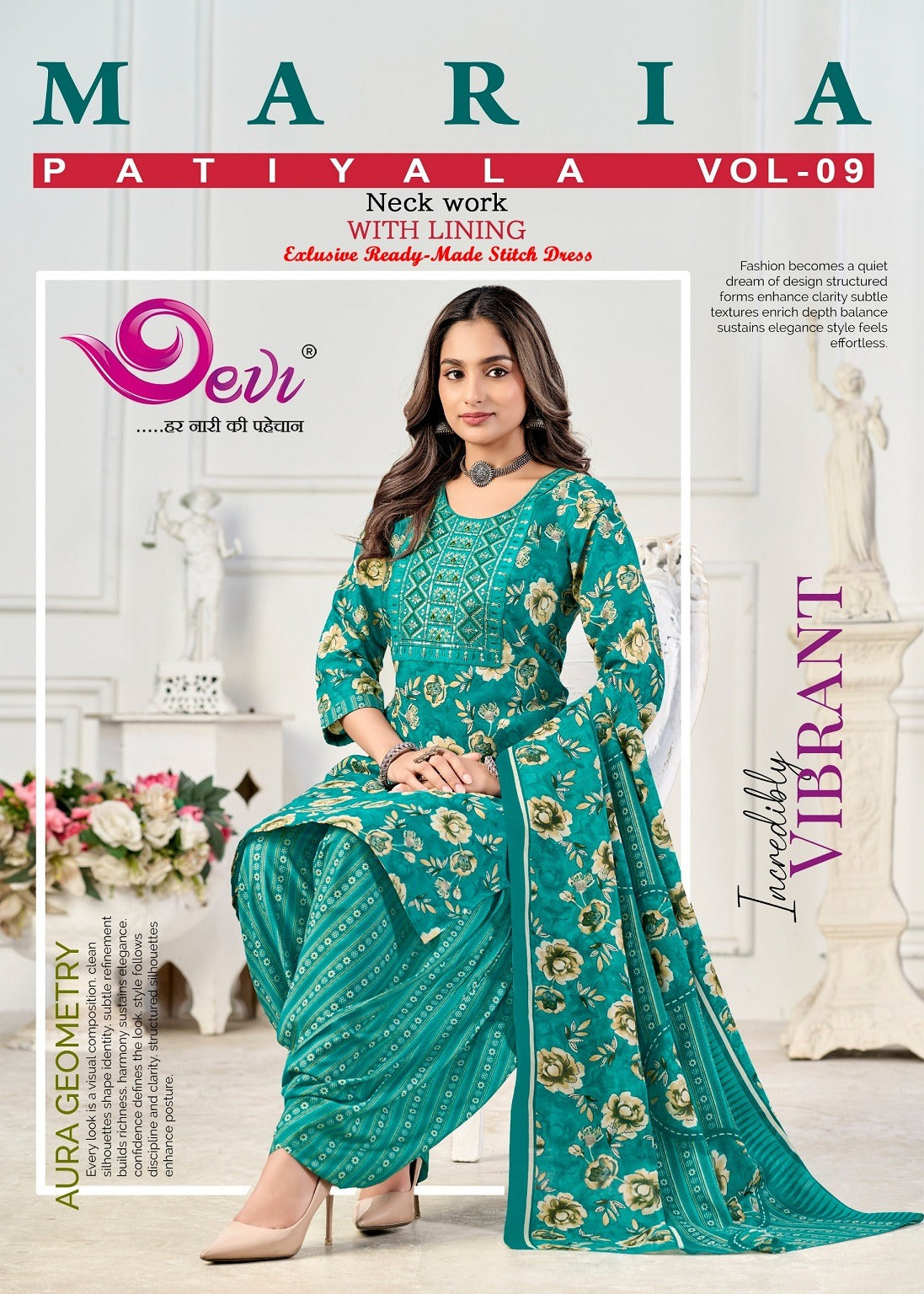 Maria Vol 9 With Lining Devi Readymade Cotton Patiyala Suits Wholesale Price