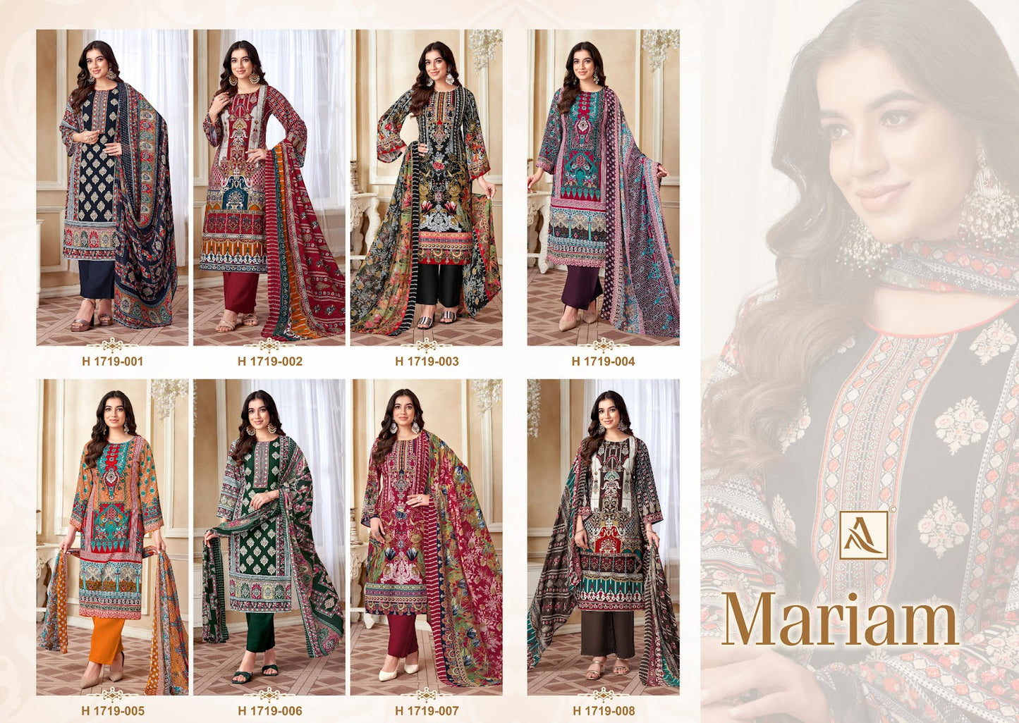 Mariam Alok Viscose Rayon Karachi Salwar Suits Supplier India