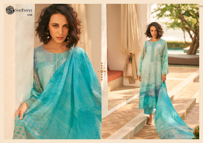 Mariam Sadhana Muslin Silk Pant Style Suits Wholesaler Gujarat