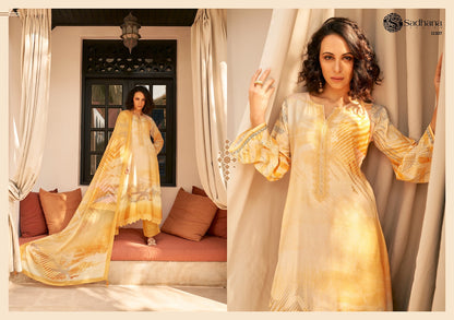 Mariam Sadhana Muslin Silk Pant Style Suits Wholesaler Gujarat