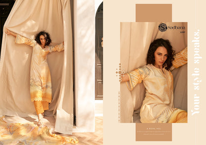 Mariam Sadhana Muslin Silk Pant Style Suits Wholesaler Gujarat