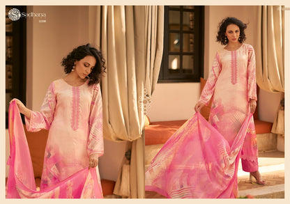 Mariam Sadhana Muslin Silk Pant Style Suits Wholesaler Gujarat