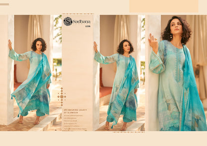 Mariam Sadhana Muslin Silk Pant Style Suits Wholesaler Gujarat
