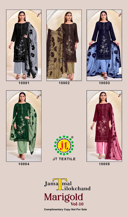 Marigold Vol 10 Jt Rayon Pant Style Suits Wholesale Rate