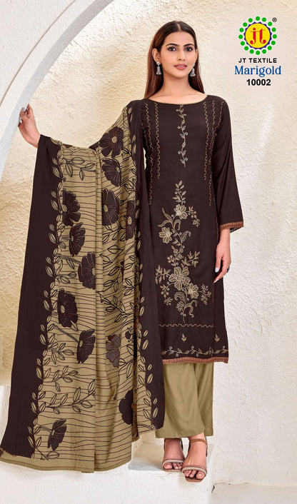 Marigold Vol 10 Jt Rayon Pant Style Suits Wholesale Rate