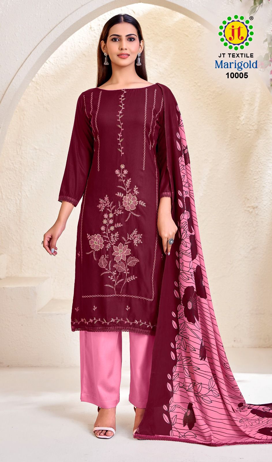 Marigold Vol 10 Jt Rayon Pant Style Suits Wholesale Rate