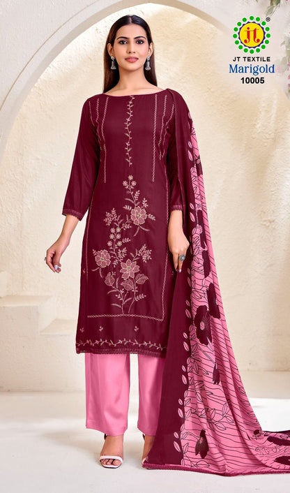 Marigold Vol 10 Jt Rayon Pant Style Suits Wholesale Rate