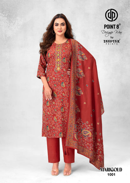 Marigold Vol 1 Deeptex Prints Jam Satin Readymade Pant Style Suits Supplier Ahmedabad