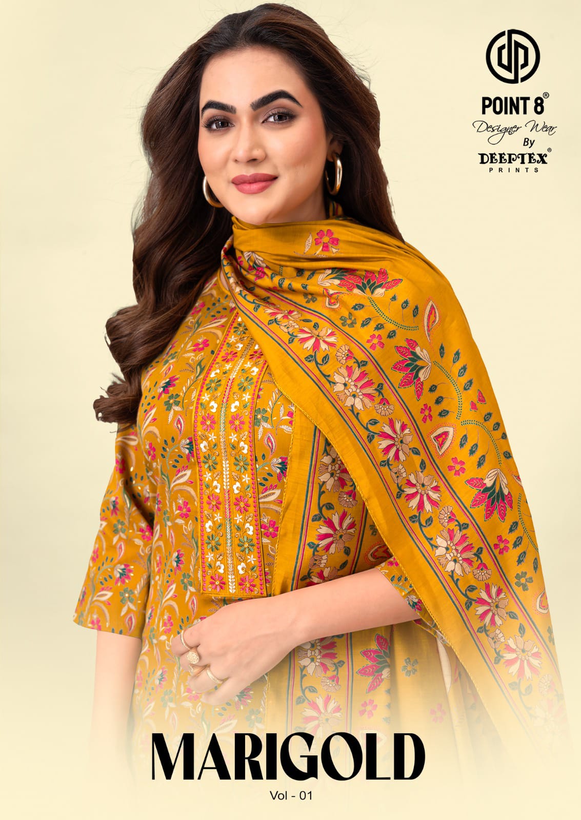 Marigold Vol 1 Deeptex Prints Jam Satin Readymade Pant Style Suits Supplier Ahmedabad