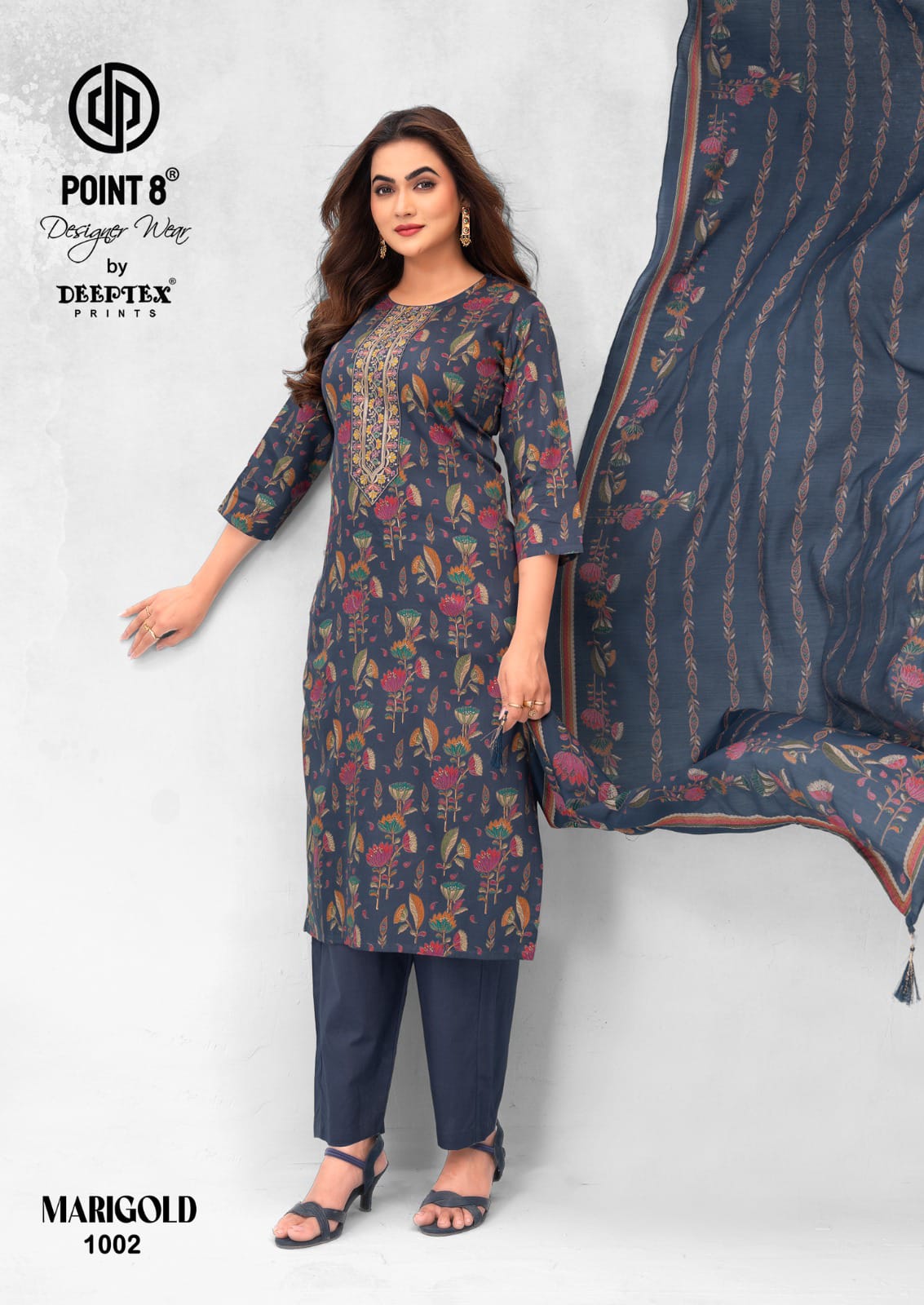 Marigold Vol 1 Deeptex Prints Jam Satin Readymade Pant Style Suits Supplier Ahmedabad