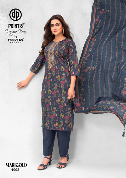 Marigold Vol 1 Deeptex Prints Jam Satin Readymade Pant Style Suits Supplier Ahmedabad