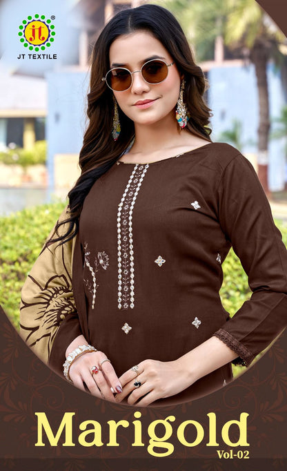 Marigold Vol 2 Jt Rayon Salwar Suits Exporter Ahmedabad