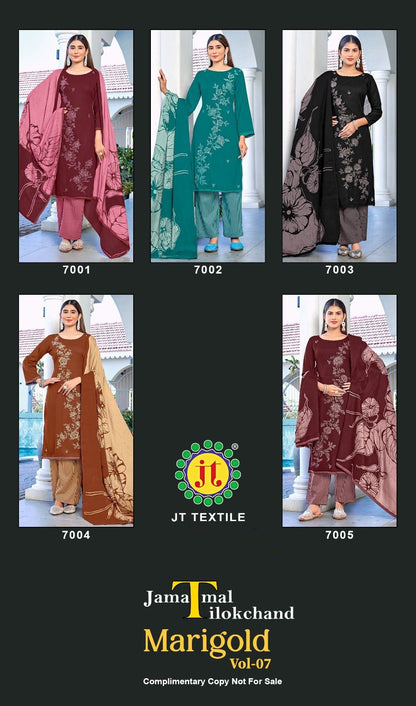 Marigold Vol 7 Jt Rayon Pant Style Suits Exporter