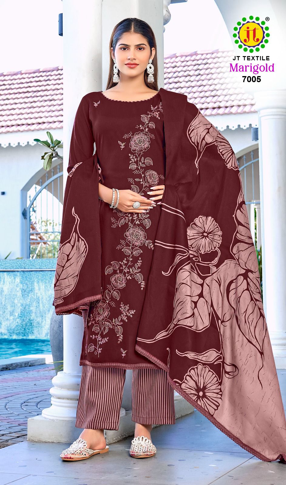 Marigold Vol 7 Jt Rayon Pant Style Suits Exporter
