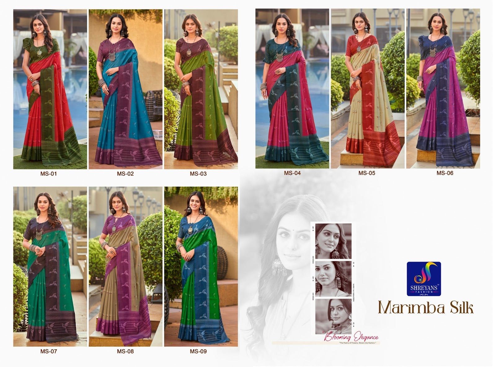 Marimba Silk Shreyans Tissue Sarees Supplier