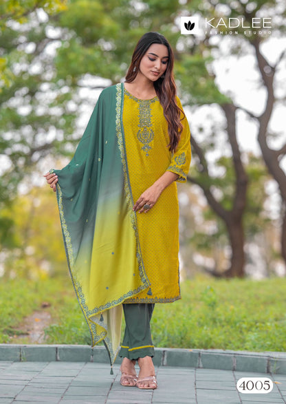 Marina Kadlee Rayon Readymade Pant Style Suits Supplier India