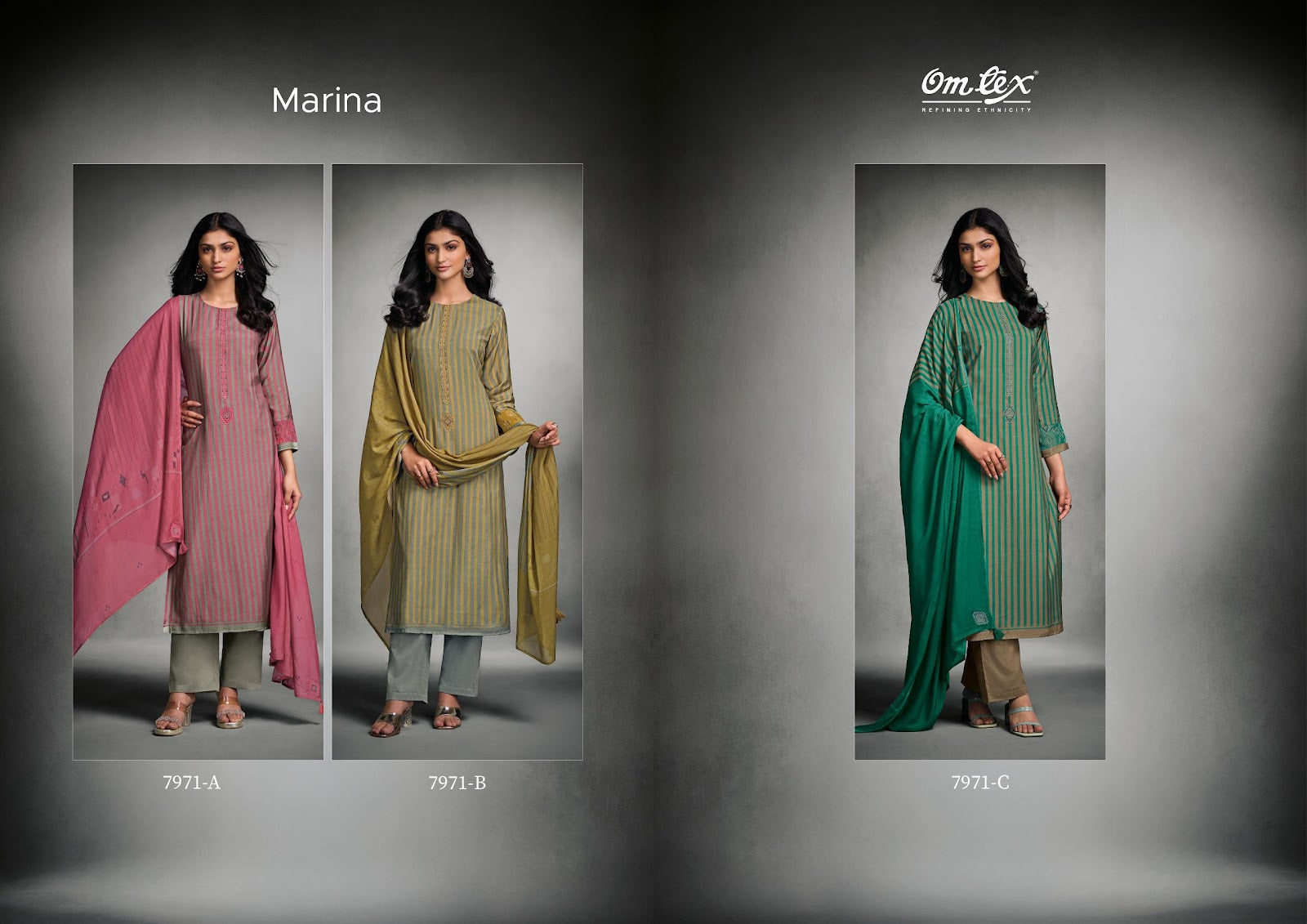 Marina Omtex Silk Pant Style Suits Wholesaler