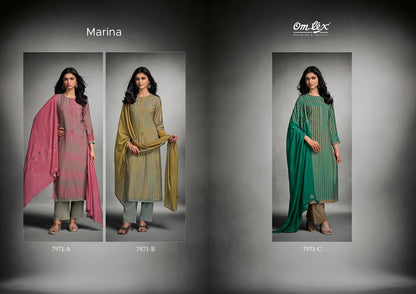 Marina Omtex Silk Pant Style Suits Wholesaler