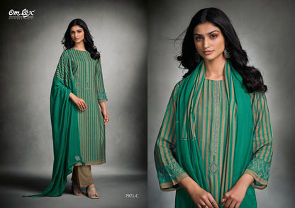 Marina Omtex Silk Pant Style Suits Wholesaler