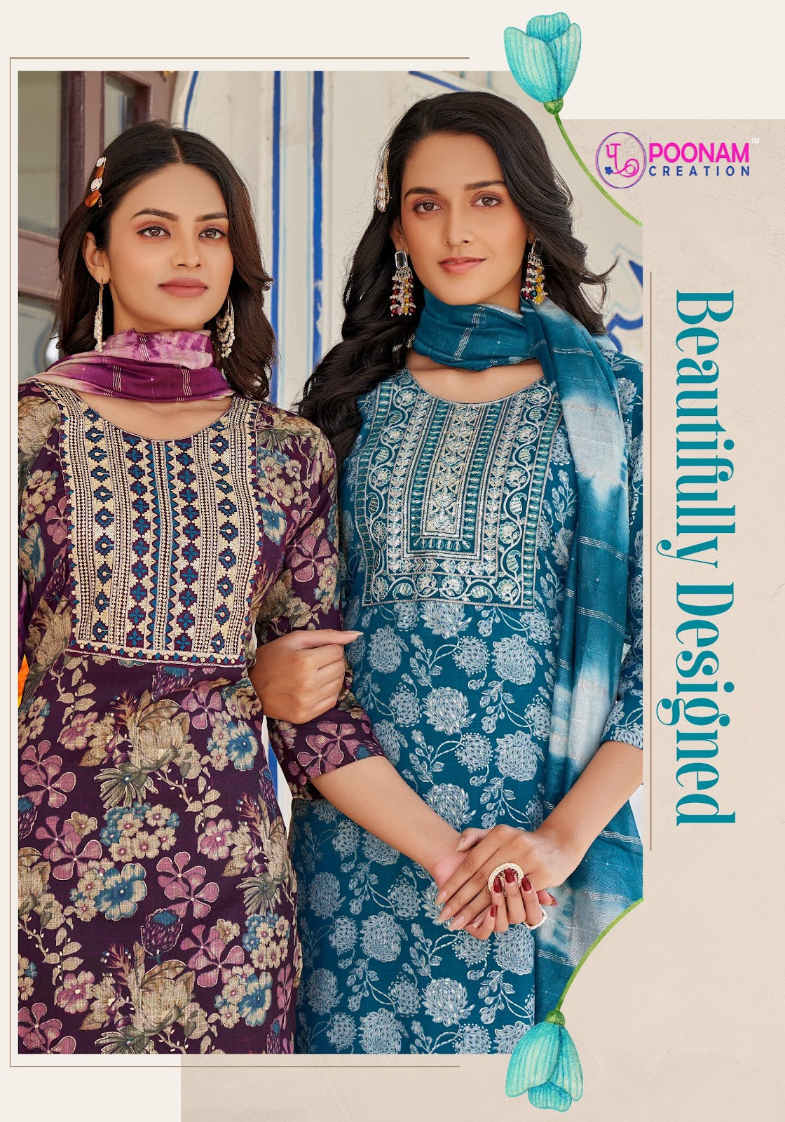 Marina Vol 5 Poonam Creation Capsule Readymade Pant Style Suits Exporter India
