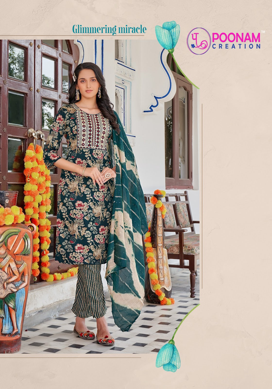 Marina Vol 5 Poonam Creation Capsule Readymade Pant Style Suits Exporter India