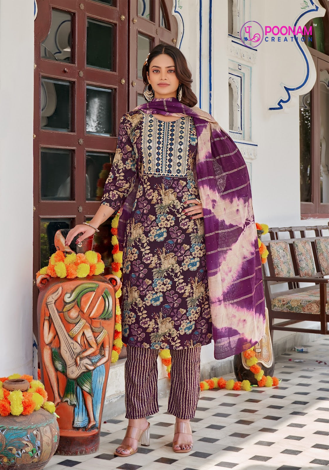 Marina Vol 5 Poonam Creation Capsule Readymade Pant Style Suits Exporter India
