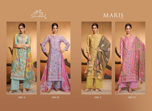 Maris 1001 Shiddat Muslin Pant Style Suits Manufacturer India