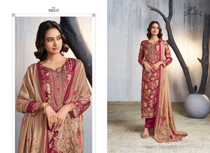 Maris 1003 Shiddat Muslin Pant Style Suits Wholesale