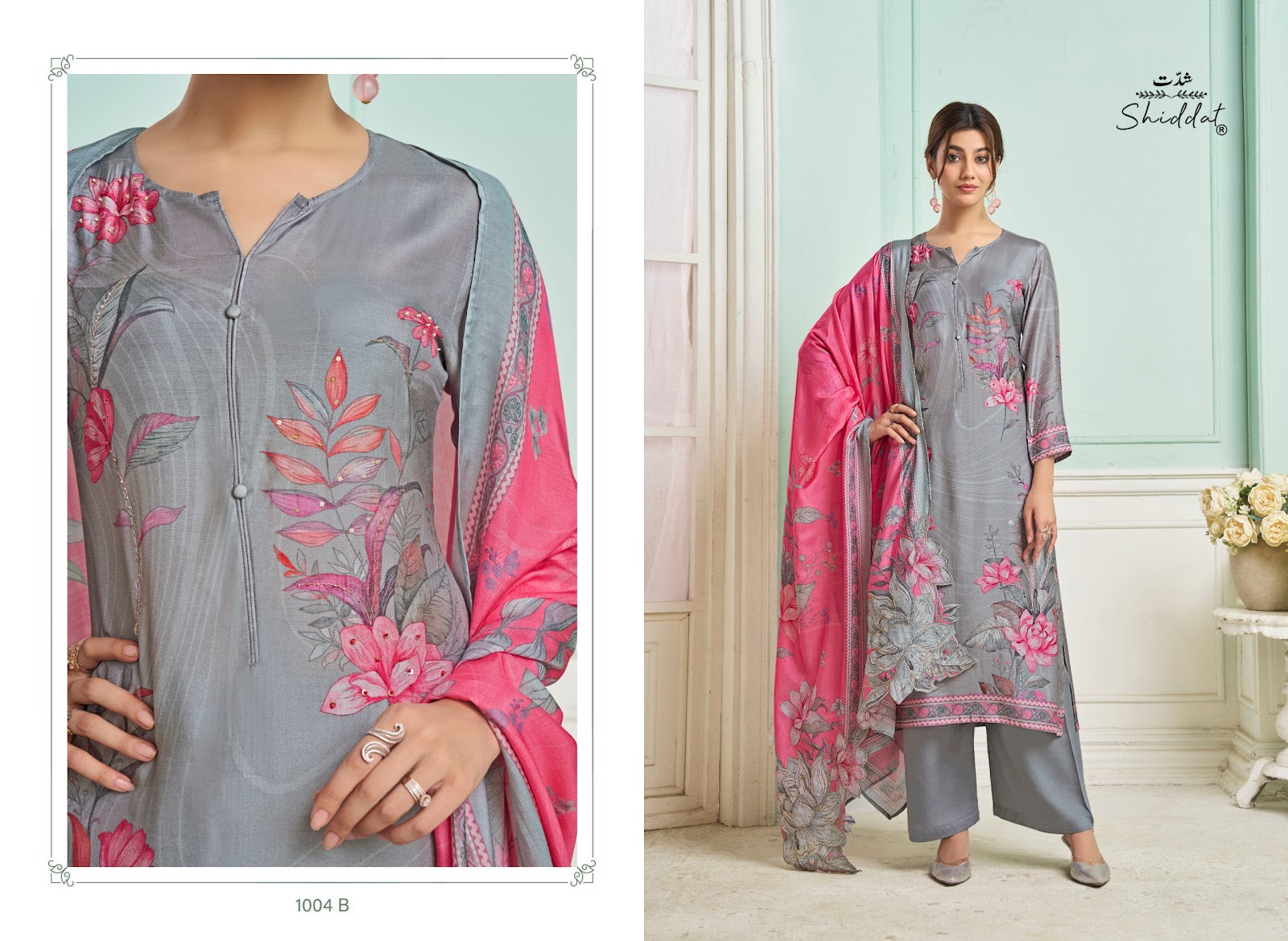 Maris 1004 Shiddat Muslin Pant Style Suits Exporter Gujarat
