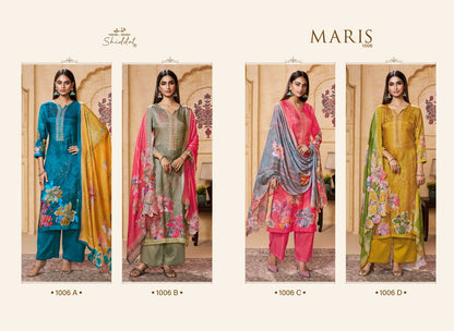 Maris 1006 Shiddat Muslin Pant Style Suits Manufacturer Ahmedabad