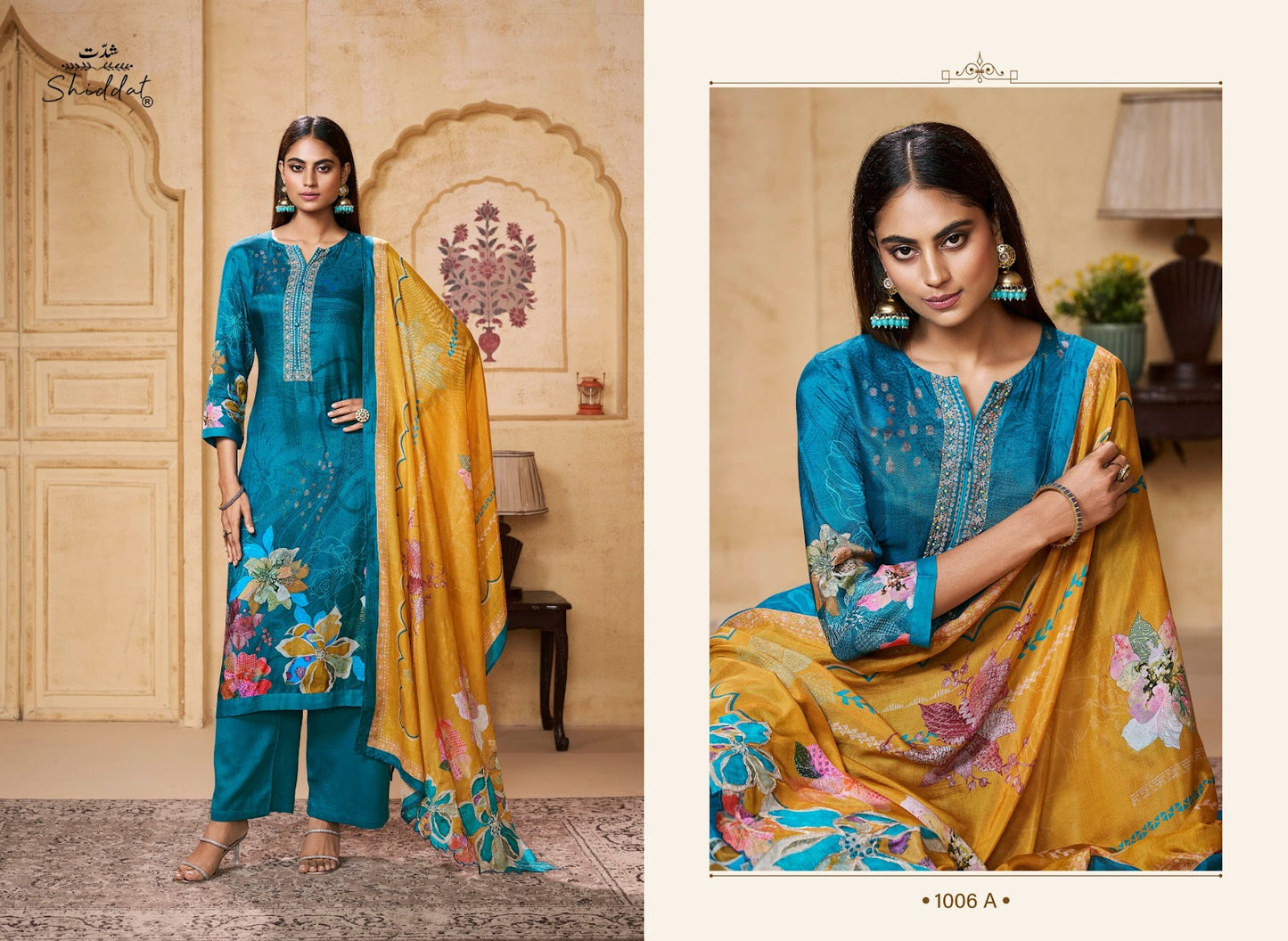Maris 1006 Shiddat Muslin Pant Style Suits Manufacturer Ahmedabad