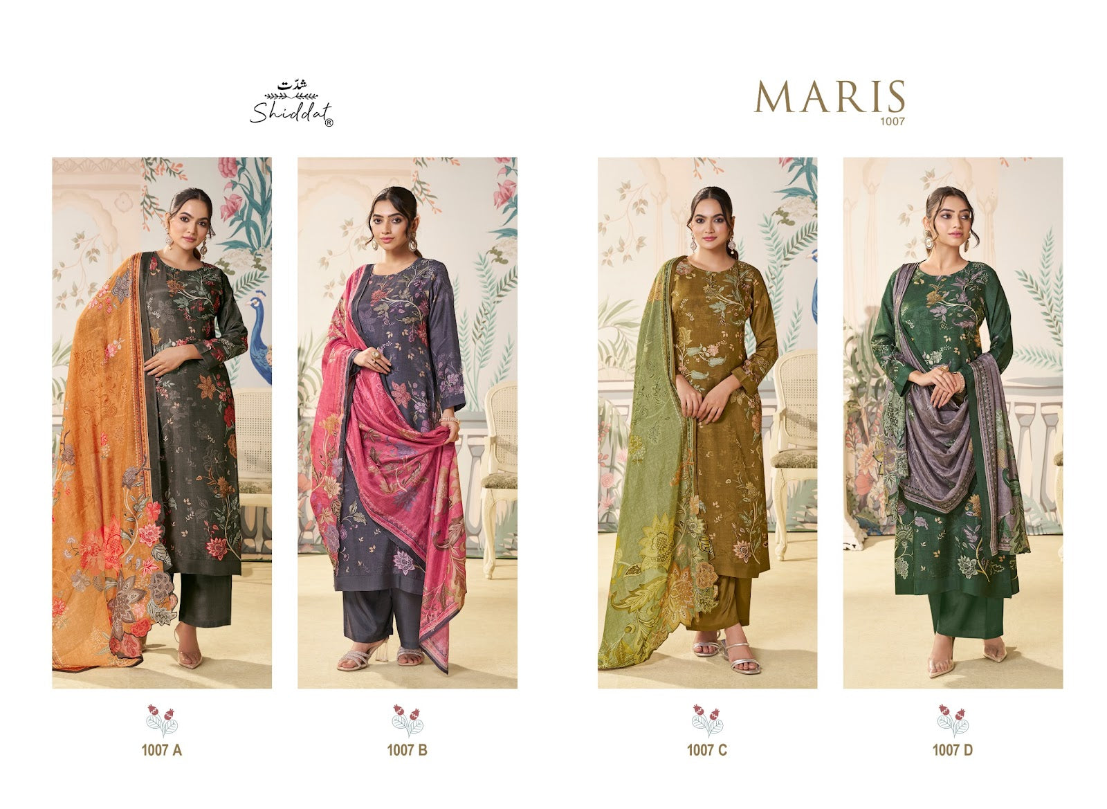 Maris 1007 Shiddat Muslin Pant Style Suits Supplier Gujarat